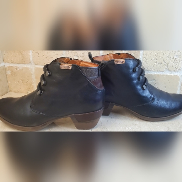 PIKOLINOS Rotterdam Black Leather Ankle Boots Size 7.5 US/38 EU - Picture 9 of 12